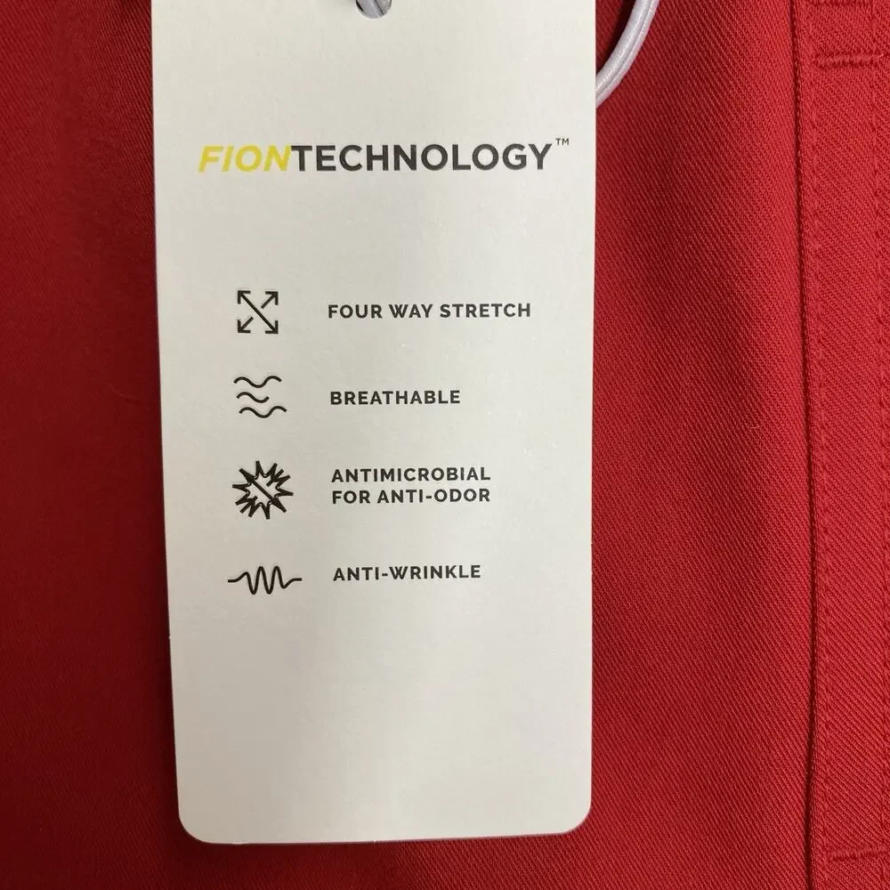 FIGS Men's Pisco 2XL tall Basic Straight Leg Structured Fit Scrub Pants RED NWT